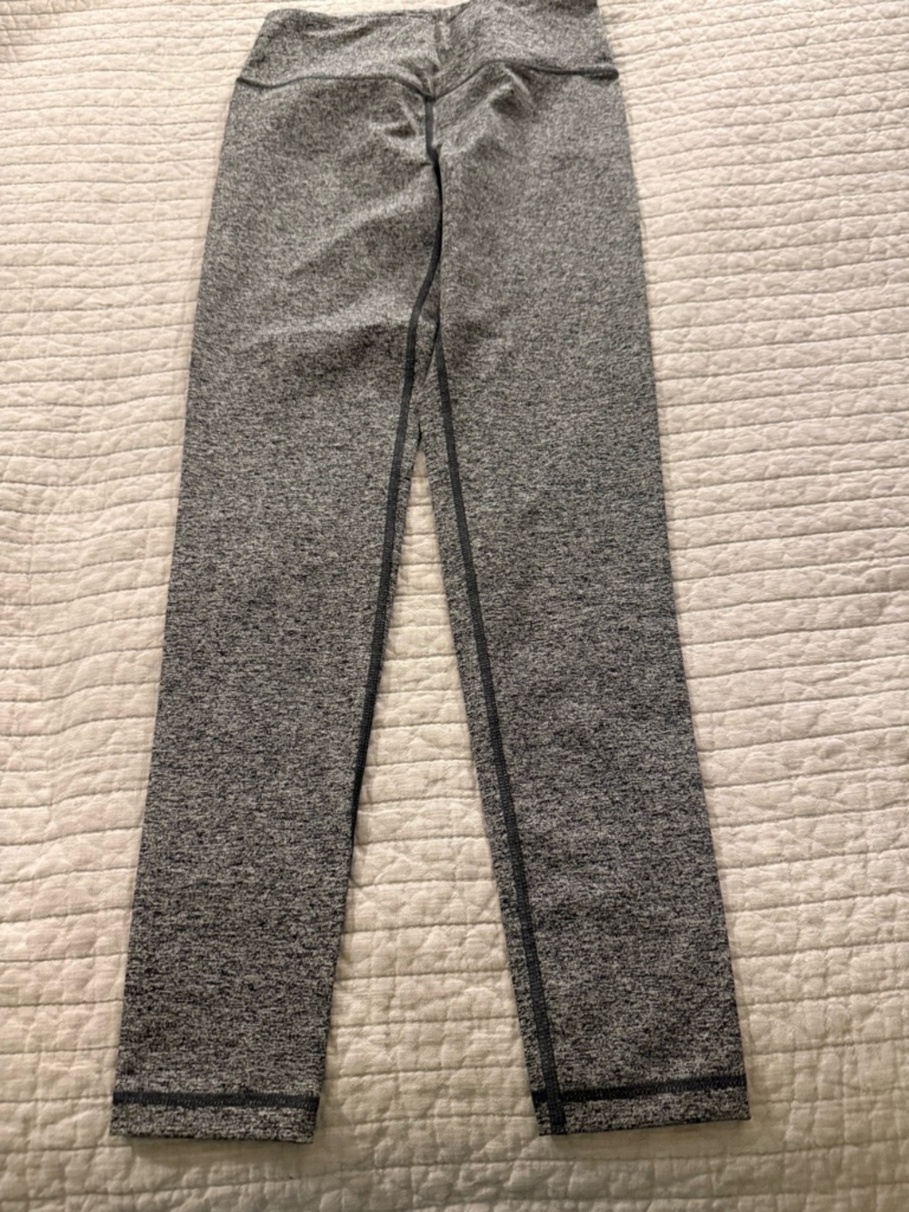 Victoria's Secret Gray Marled Active Leggings with Pink Accent